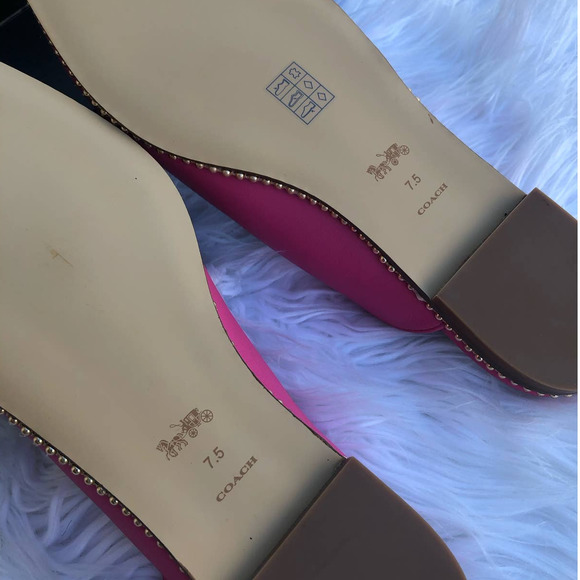 New 🎀 Coach Sandal Vae Skimmer Pink and Gold - Picture 6 of 8